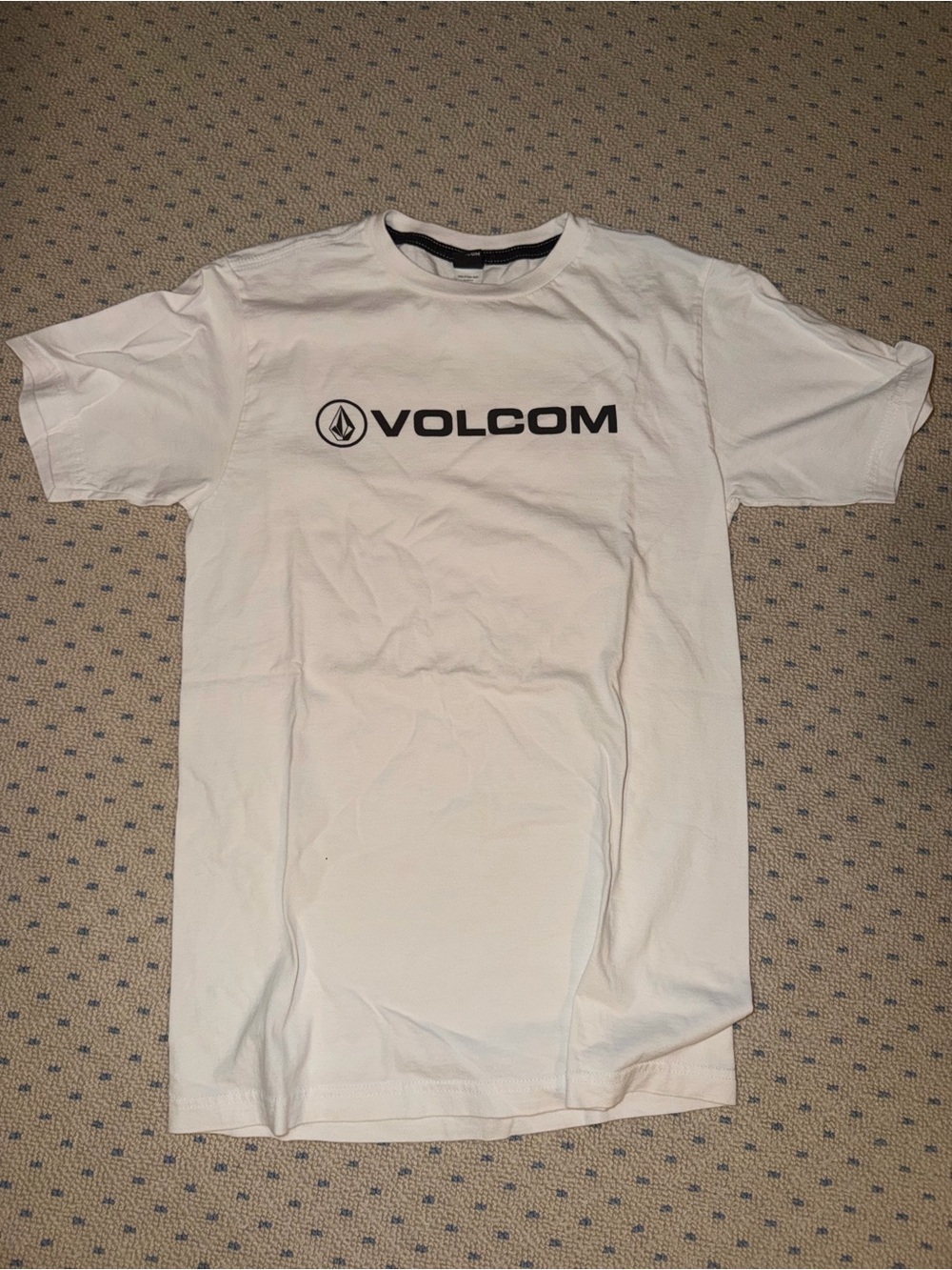 Volcom White Tee with Black Logo